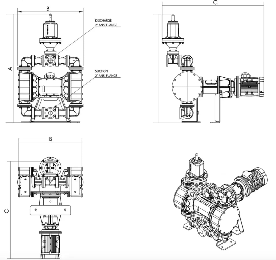 2 inch non-metallic general arrangement drawings