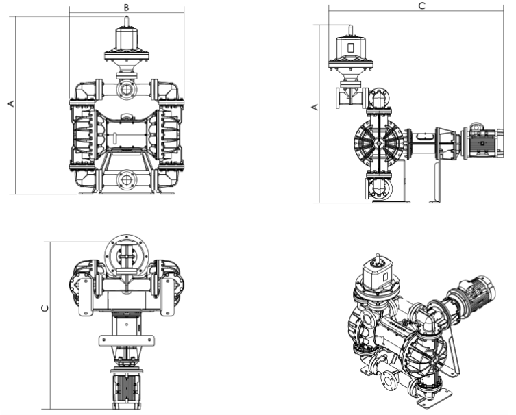 3 inch non-metallic general arrangement drawings