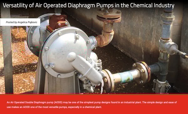 Versatitlity of AODD pumps in the Chemical industry