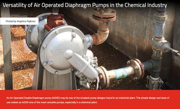 Versatitlity of AODD pumps in the Chemical industry