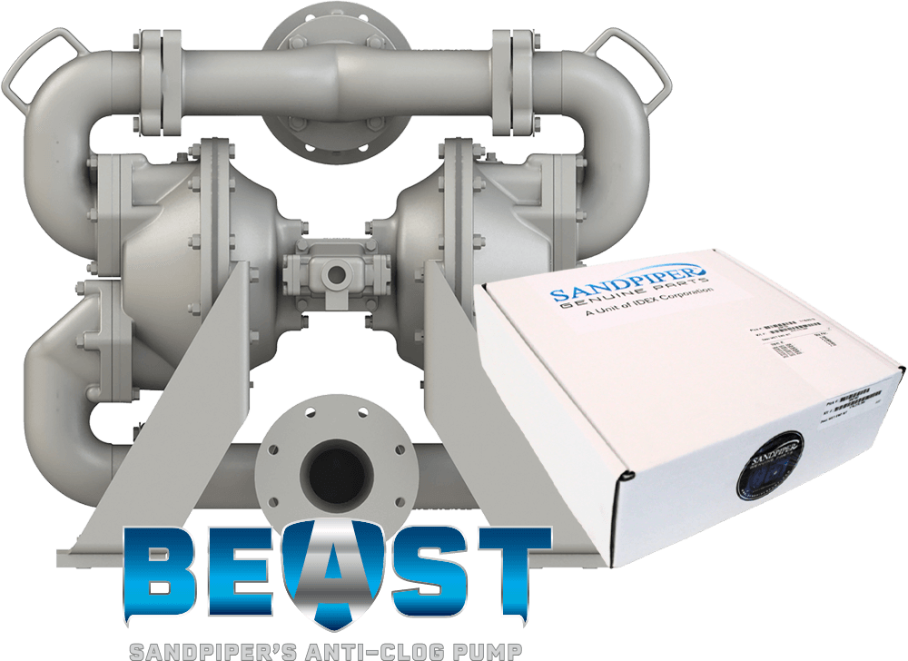 4 inch Beast pump, example promo package, and logo