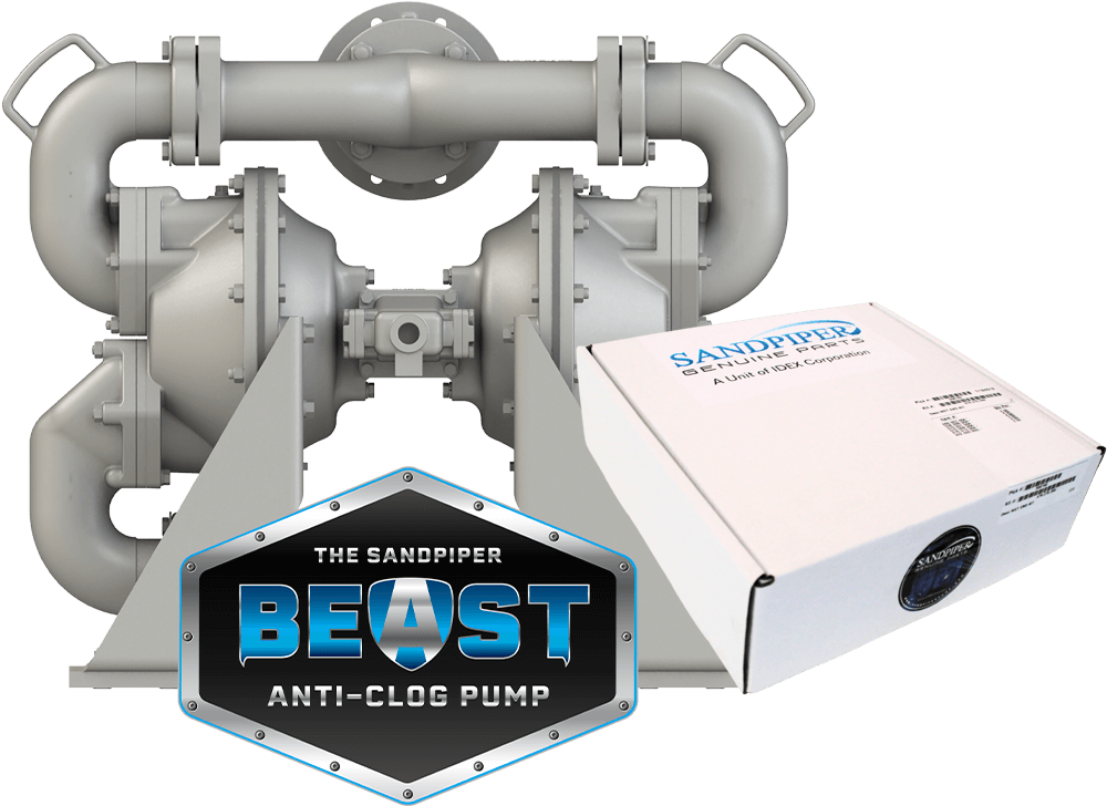 4 inch Beast pump, example promo package, and logo